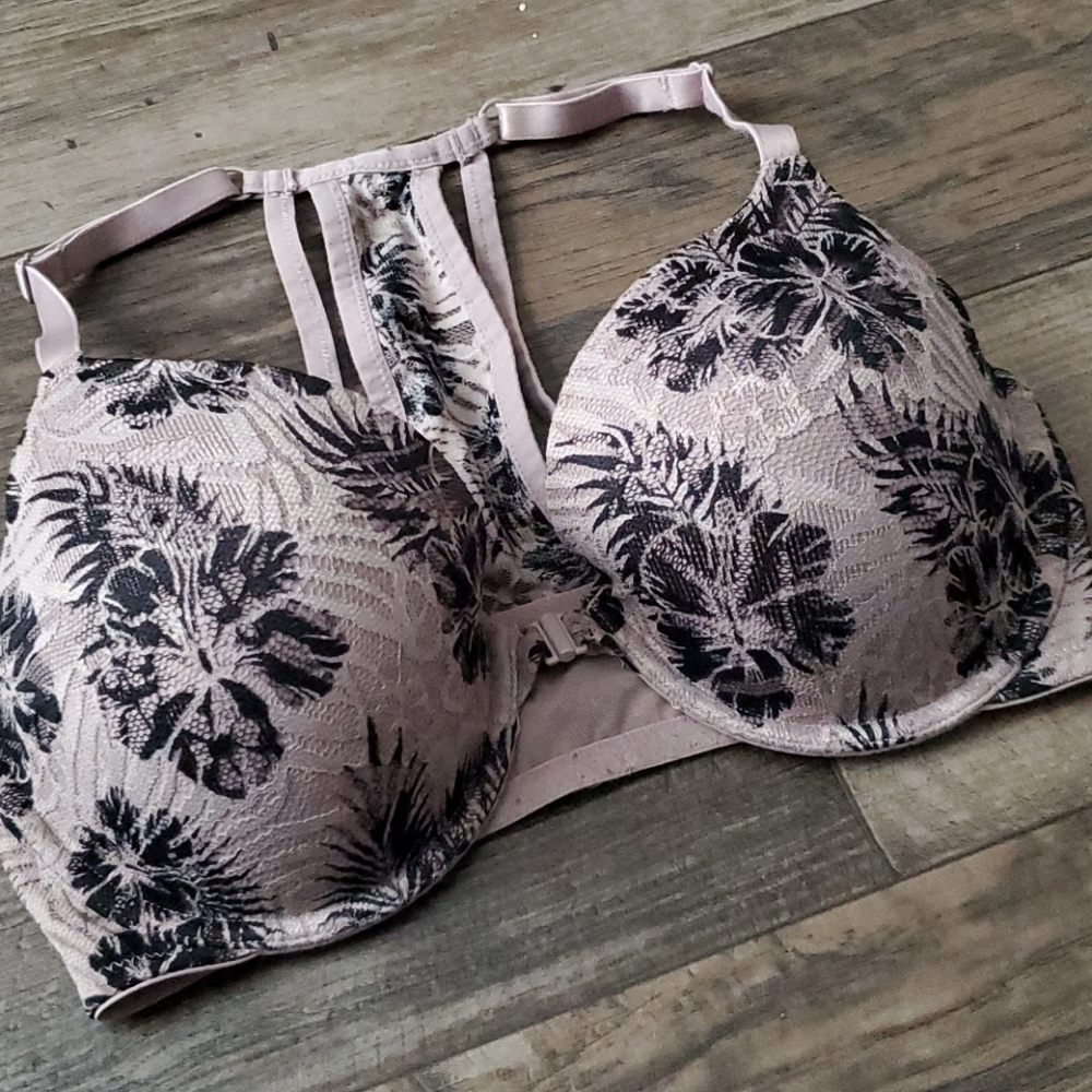 Pink Victoria's Secret Lace Palm Front Clasp Bra - Picture 5 of 11